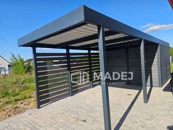 Single carport 3x8 with utility room