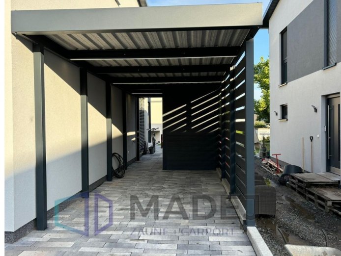 Single carport with storage room 3m x 7.5m made to measure (m2)
