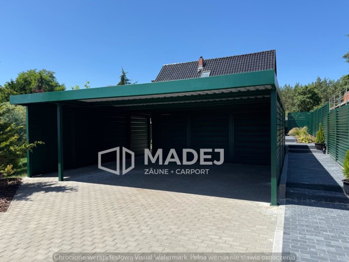 Double carport with storage room 6m x 9m made to measure (m2)