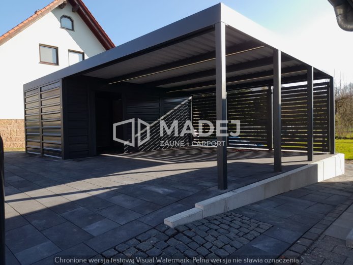 Double carport with storage room 7.5m x 6m made to measure (m2)