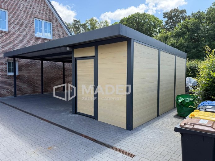 Double carport with storage room 9m x 6m  made to measure (m2)