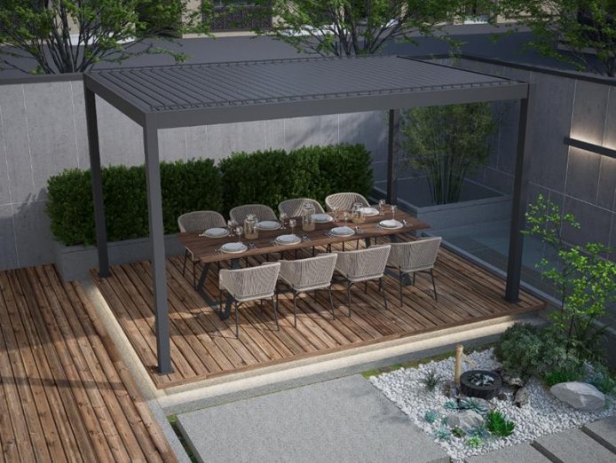 Aluminum pergola with electric cover 3m x 4m