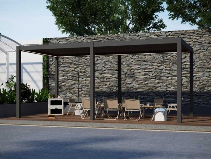 Aluminum pergola with electric cover 3m x 6m