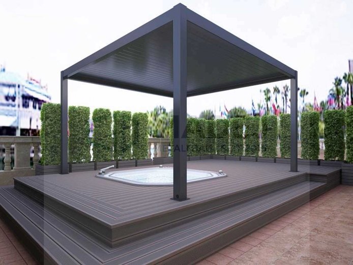 Aluminum pergolas with manual operation 3m x 4m